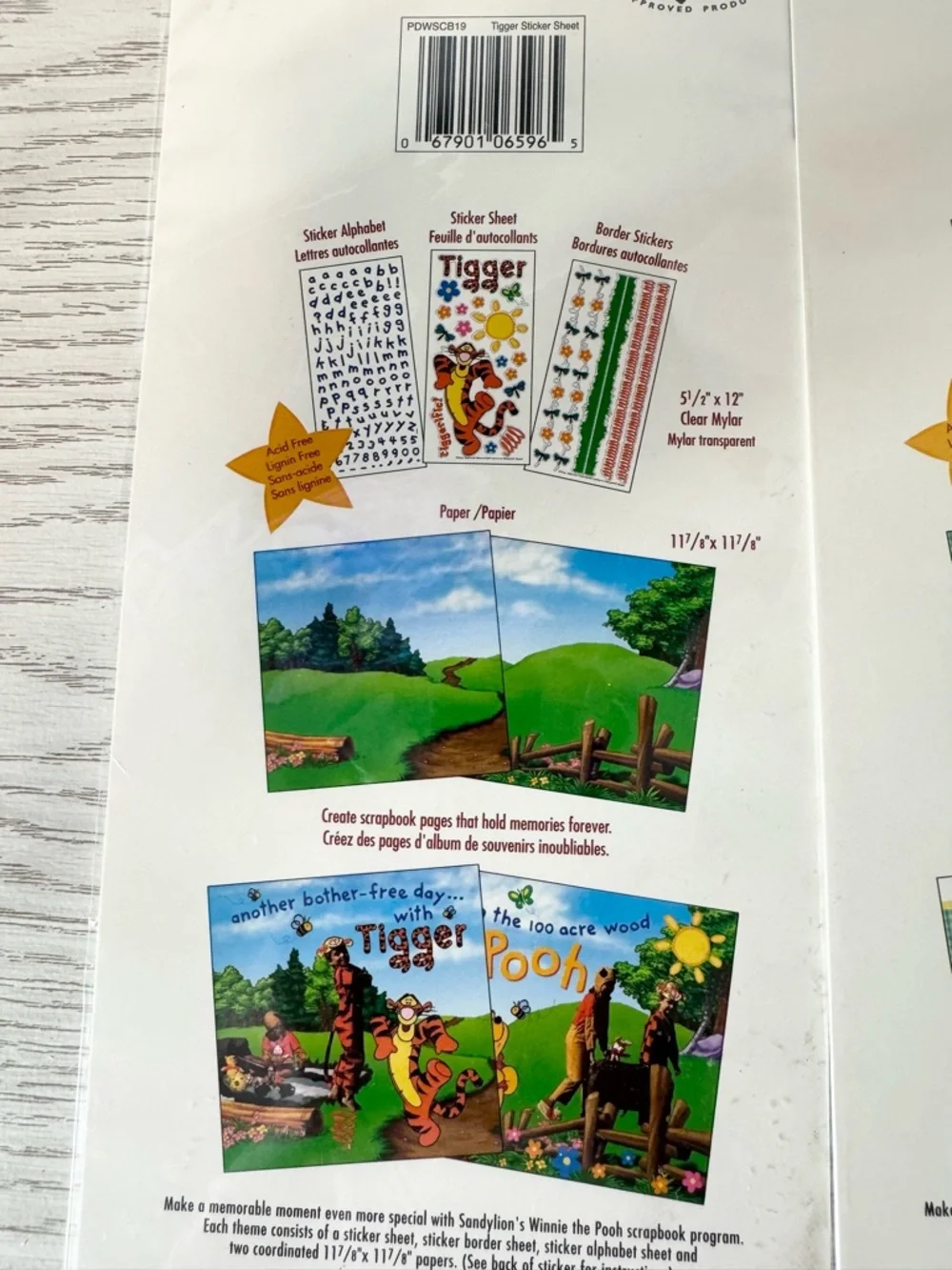 Lot of 3 Sandylion NIP Vintage Disney scrapbook stickers